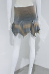 RUI segment dyeing lit low -waist short skirt RSS23KN05 dawn yellow and blue gradient
